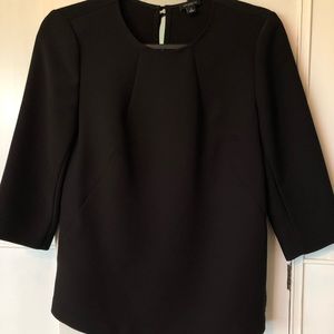 Ann Taylor black 3/4 sleeve shell -sz 4